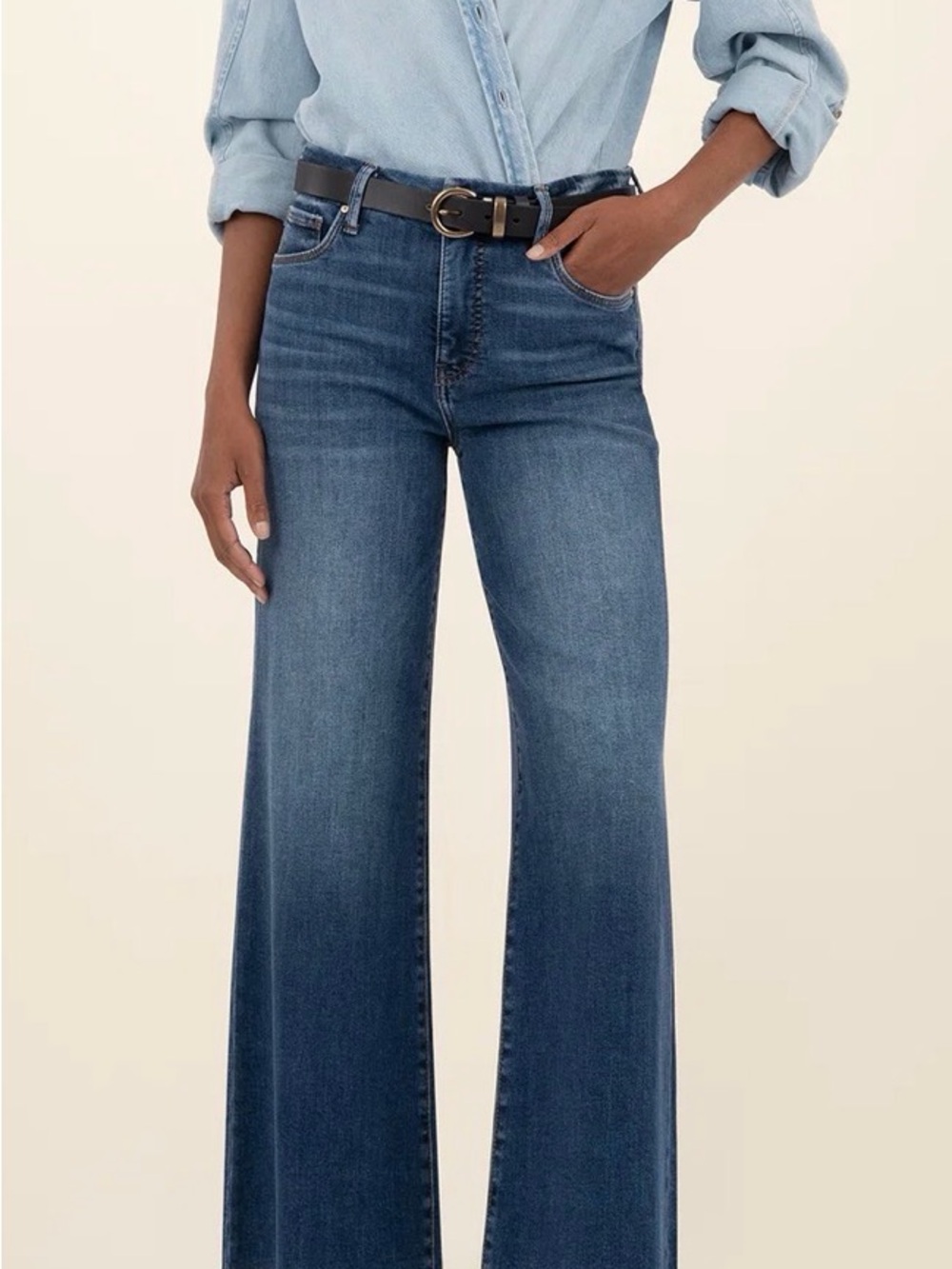 KUT FROM THE CLOTH High-Rise Wide Leg Women’s Jeans - Dark Blue